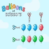 Balloons and scissors