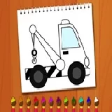 Coloring Book Excavator Trucks