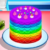 Cooking Rainbow Cake